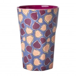 Rice latte kop, blå - Blommefarvet - Figs In Love Print