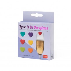 Legami - Drink markers, Love is in the glass - sæt med 6 stk.