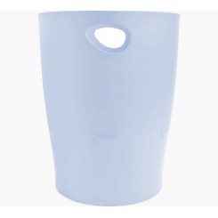 EcoBin Papirkurv rund plast, pastel blå