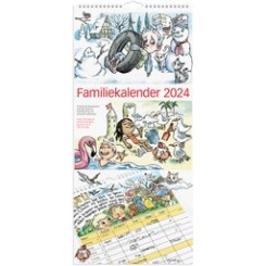 Familiekalender m. illustrationer 6 kolonner, 2024