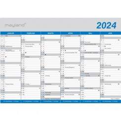 Mayland kontorkalender A4 klassisk, 2024