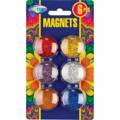 Centrum magneter Glitter, 30mm, 6 stk.