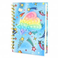 Notesbog med popit og regnbue