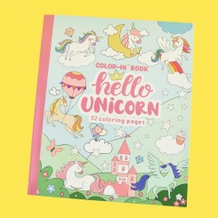 Malebog med 32 sider, Hello Unicorn