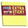 Stick'n selvklæbende notesblok, ekstra sticky, 76x76mm, gul