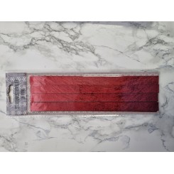 Stjernestrimler, 15mm, 16stk.,mat metallic, rød