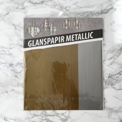 Glanspapir metallic, 6 ark