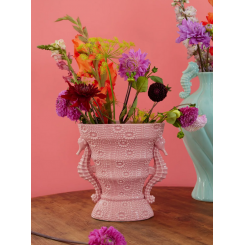Rice, Stor Søhest Keramik Vase, Pink 