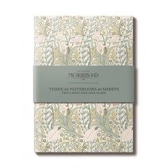 Mini notesbog, Morris & Co., Daffodil, Sæt med 3, A6