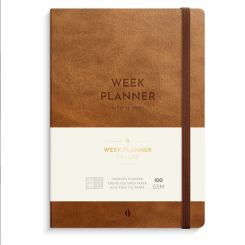 Week Planner Deluxe, A5, Brun