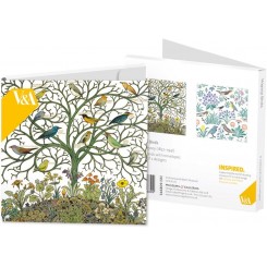 Museums & galleries Voysey Birds kortmappe med 8 dobbeltkort inkl. kuvert