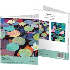 Museums & galleries Waterlilies kortmappe med 8 dobbeltkort inkl. kuvert