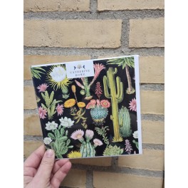 Kvadratisk dobbeltkort Kaktus, 16x16cm