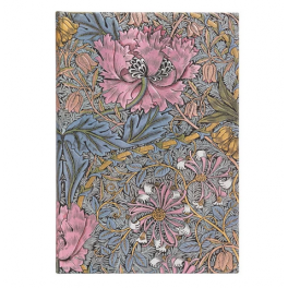 Paperblanks, Notesbog, Ultra, William Morris, Pink Honeysuckle, 144 sider, linieret, 120g, Hardcover