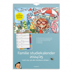 Familie Studiekalender med stickers, illu. af Otto Dickmeiss, 24/25