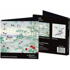 The british Museum kortmappe med 8 dobbeltkort inkl. kuvert, Birds in Flights