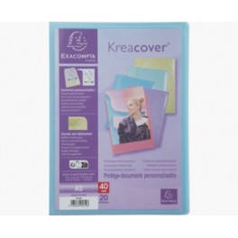 Exacompta KreaCover, 20 lommer, A5, pastelblå