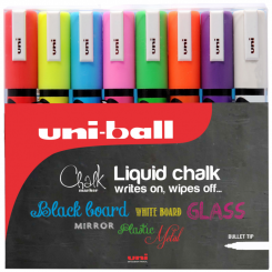 Uni Chalk markers, PWE-5M, 8 stk.