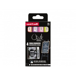 Uni Chalk markers, PWE-5M, 4 stk., Neon