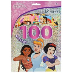 Aktivitetsbog m. stickers, Disney Prinsesser