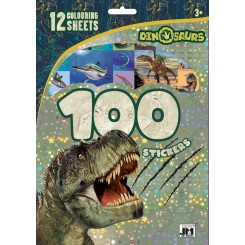 Aktivitetsbog m. stickers, Dinosaurs