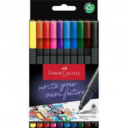 Faber Castell Grip Finepen, 10 stk.