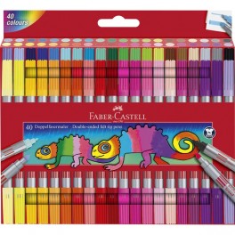 Faber Castell tyk/tynd tusch, 40 stk.