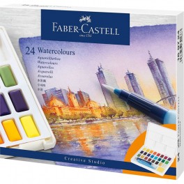 Faber Castell Akvareller, 24 stk. i et sæt