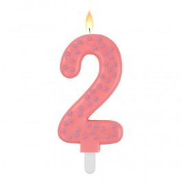 Legami - Maxi Cake Candle, kagelys - rosa 2 år