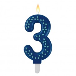 Legami - Maxi Cake Candle, kagelys - blå 3 år