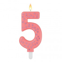 Legami - Maxi Cake Candle, kagelys - rosa 5 år