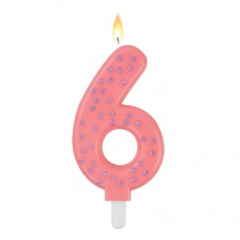 Legami - Maxi Cake Candle, kagelys - rosa 6 år