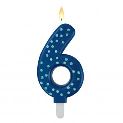 Legami - Maxi Cake Candle, kagelys - blå 6 år