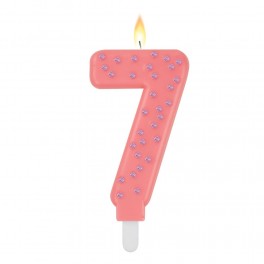 Legami - Maxi Cake Candle, kagelys - rosa 7 år