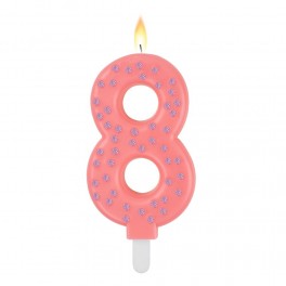 Legami - Maxi Cake Candle, kagelys - rosa 8 år