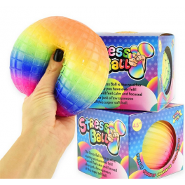 KÆMPE SQUEEZE BALL RAINBOW 12cm