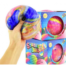 KÆMPE SQUEEZE BALL SPLASH RAINBOW 12cm