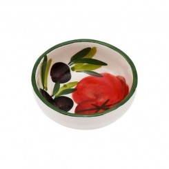 Italiensk fajance skål, tomat/oliven Ø 9,5 cm