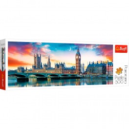 Puslespil, Panorama, Big Ben and Palace of Westminster, London, 500 brikker