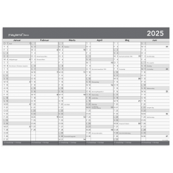 Basic kontorkalender m/whiteboard-funktion A2 2025