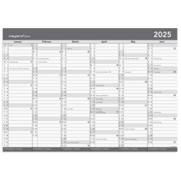 Basic kontorkalender m/whiteboard-funktion A2 2025