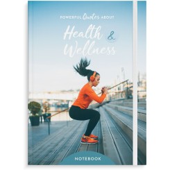 Notesbog med linier, fotos og citater, Health & Wellness, A5