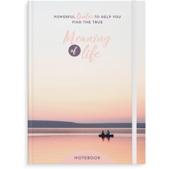 Notesbog med linier, fotos og citater, Meaning of Life, A5