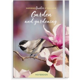 Notesbog med linier, fotos og citater, Garden and gardening, A5