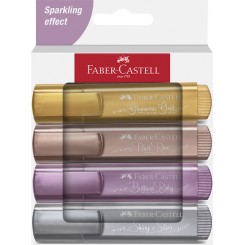 Faber Castell overstregningstuscher, Textliner 46, Metallic, 4 stk.