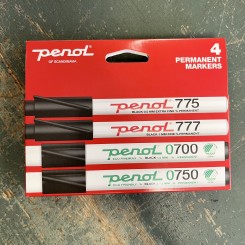 Penol permanent markers, 4 stk.