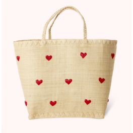 Rice, Stor Raffia Taske, Natur, Darling Hearts Design